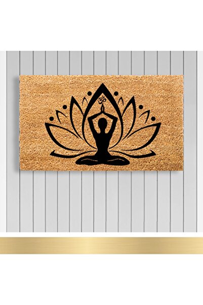 Paspashello , Design Koko Kapı Önü Paspas / Pvc Taban / Model; Meditasyon Ve Lotus