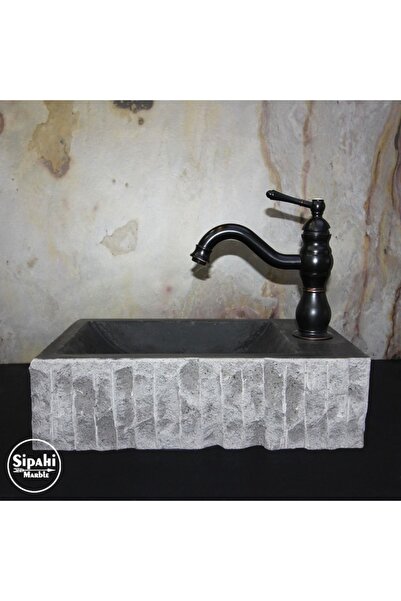 Genel Markalar Bazalt Batarya Çıkışlı Dikdörtgen Mini Lavabo
