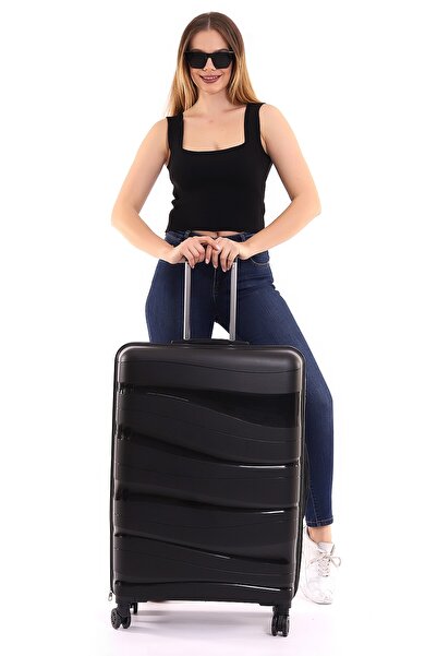 MGV Polipropilen Dalgalı Model Büyük Boy Valiz