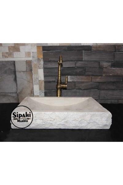 Genel Markalar Light Traverten Dışı Patlatma Dikdörtgen Dizayn Lavabo