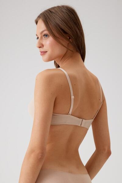 Pierre Cardin Kadın Ten 6000 Balenli Desteksiz Micro Sütyen