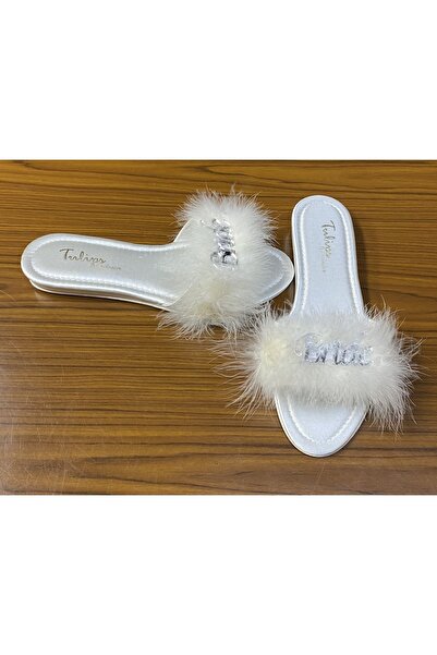 KARAOĞLU TEKSTİL شبشب نسائي من Feather Bride Bridal Deer