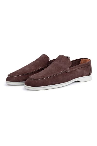 Ducavelli Facile Suede Γνήσιο Δέρμα Ανδρικά Παπούτσια Casual Παπούτσια Loafer Καφέ