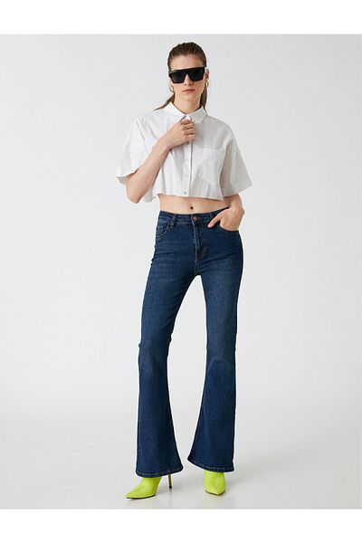 Koton High Waist Flared Jeans - Victoria Jean