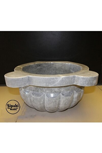Genel Markalar Gri Mermer Kavun Dilimli Kurna