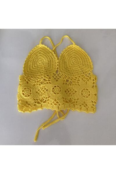 Maya Collection Koton Ip Motif Detaylı Crop Bluz