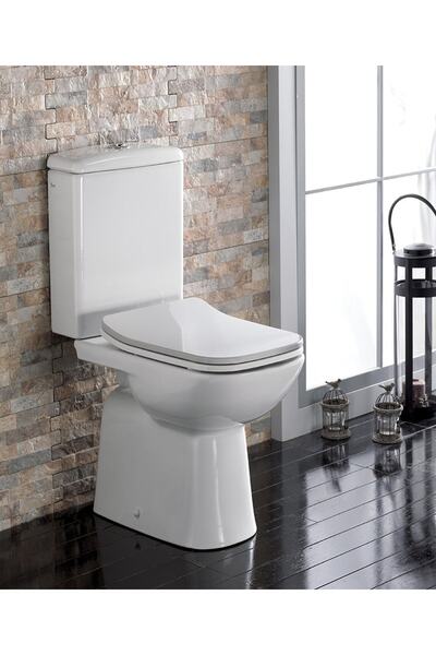 Turkuaz Duru Alttan Çıkışlı Klozet (Kapak Ve Iç Takım Dahil)