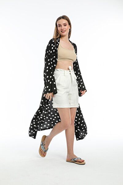 Pitti Black Polka Dot Kimono 60350