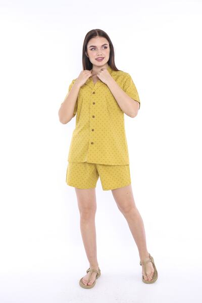 Sonne's Fera By Women's 100% Cotton Poplin Shirt Pants Shorts 3-Piece Pajamas Set