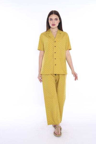 Sonne's Fera By Women's 100% Cotton Poplin Shirt Pants Shorts 3-Piece Pajamas Set