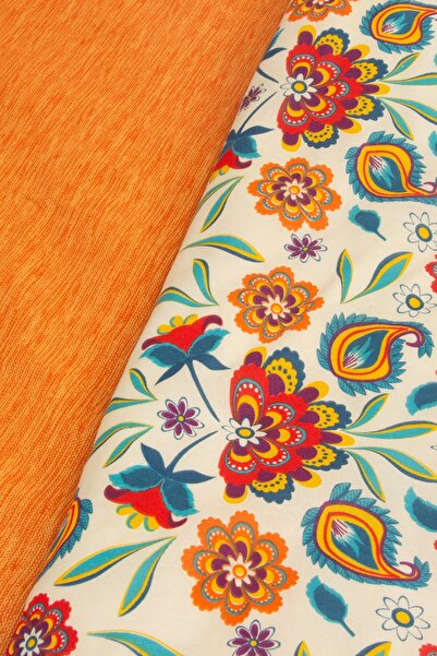 Vionel Home Carnival Double Duvet Cover Set Cream/orange