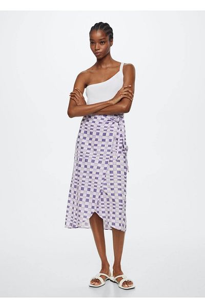 MANGO Woman Fustă cu modele geometrice