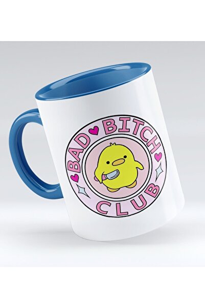 Bk Gift كوب أزرق بتصميم Bad Bitch Club من Gift - موديل 1