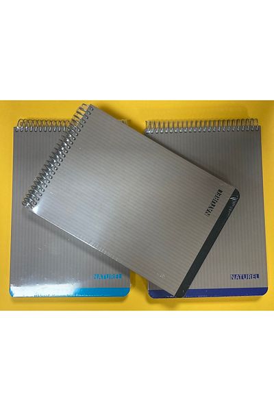 Bayındır Natural A5 Notepad 100 Sheets Checkered, Hard Cover, Spiral