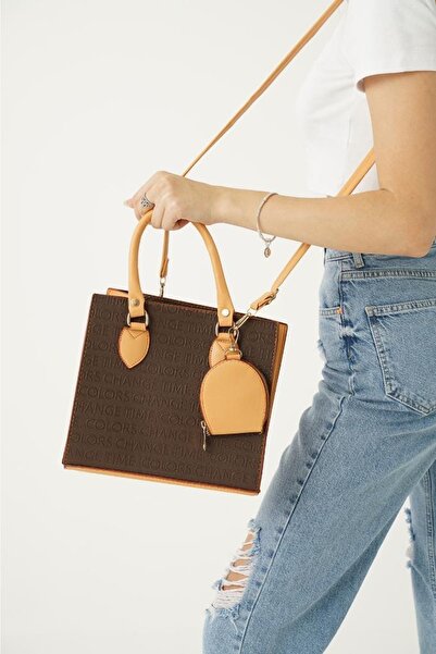 Top All BAG Taba Kadın Cüzdanlı El Ve Omuz Çanta