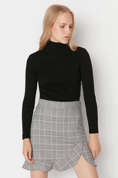 Trendyol Collection Pulover tricot pachet dublu alb-negru TWOAW22KZ1767