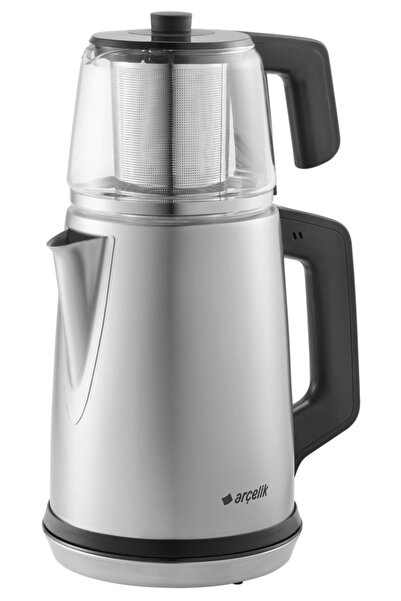 Arçelik 1650 W Cam Demlikli Çelik Çay Makinesi