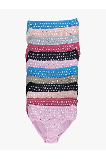 Shopiolog Γυναικεία Σλιπ Bato Βαμβακερή Ποικιλία με Σχέδιο 12 Συσκευασία