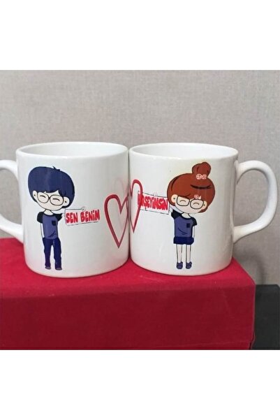 sıradışıhediyem أكواب Love Dear Couple (سيتم إرسال قطعتين)