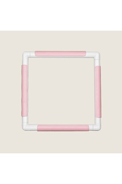 CALIN حلقة تطريز 20 سم × 20 سم - مشبك وردي / حلقة تطريز عملية بلس