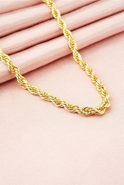 By Zeyna Aksesuar قلادة نسائية بسلسلة ملتوية أساسية مقاس 40 سم
