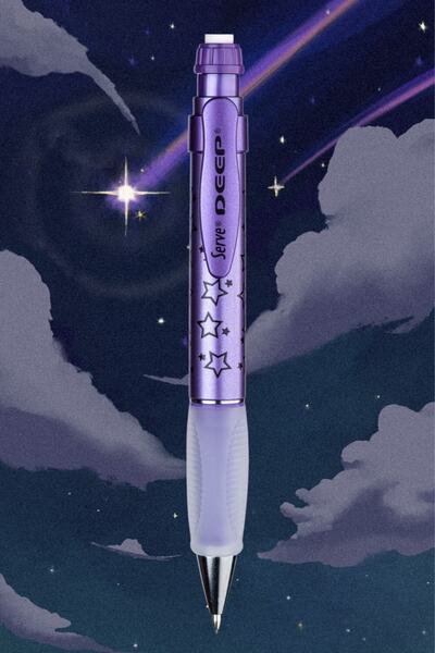 Serve Space Themed Deep Versatil Pen - Metallic Purple