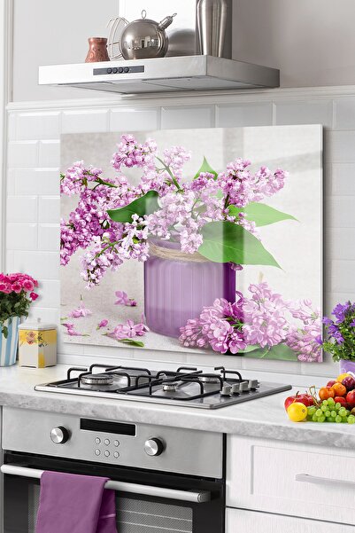 Olinpa Premium Mutfak Cam Ocak Arkası Koruyucu Tezgah Ankastre Arkası Koruyuc...