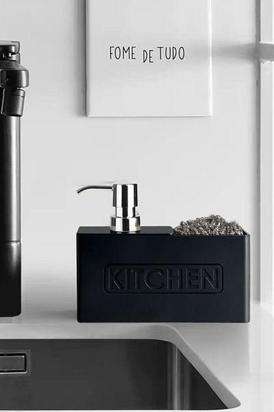 Perotti Anthracite Lisinya Kitchen Liquid Soap Dish - 13200 Model