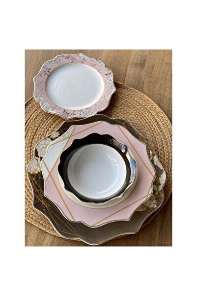 Sembol Bone China Violet 6 Kişilik 24 Parça Yemek Takımı Ekselans-20