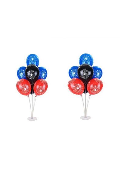 Party City Spider Web Printed Balloon + Stand