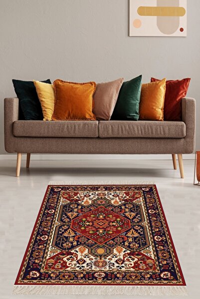 on the clouds Kilim Desenli Etnik Dijital Baskı Yıkanabilir Kaymaz Taban Mode...