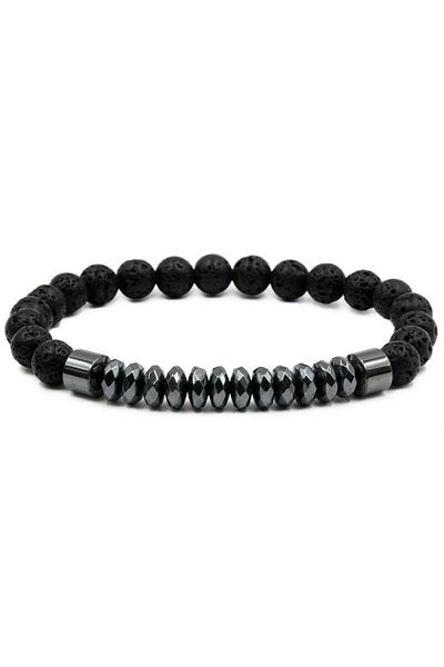 Padore Accessory Unisex - Lava-hematite Stylish Design Elegant Natural Stone Bracelet| Power Stone| It Gives Courage!
