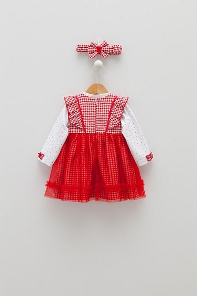 Caramell 100% Cotton Baby Girl Watermelon Concept Tutu Dress-body-bandana 3 Piece Set (DRESSES)