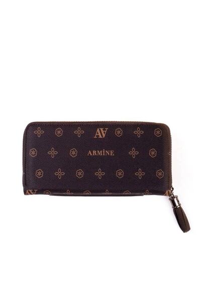 Armine Kadın Kahve Püsküllü Geniş Cüzdan