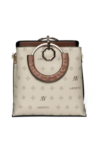 Armine Mink Printed Women's Evening Bag with Chain Strap