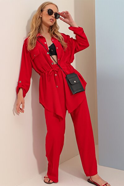 VAGGON Two-Piece Set - Red - Relaxed
