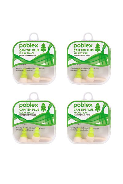 Poblex Pine Type Plus Earplugs Small Size 4 Boxes