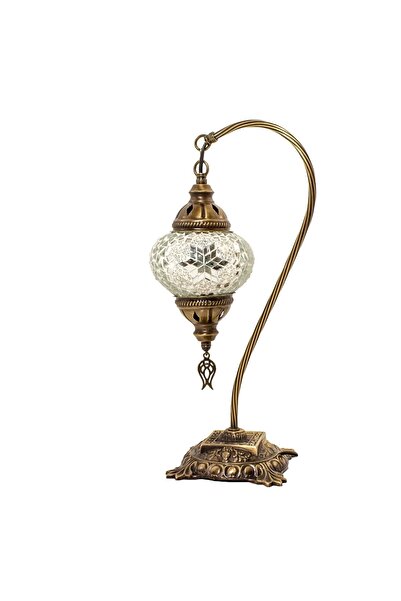 AybeaGlobal Masaüstü Deveboynu Mozaik Cam Gece Lambası Dekoratif Abajur By2