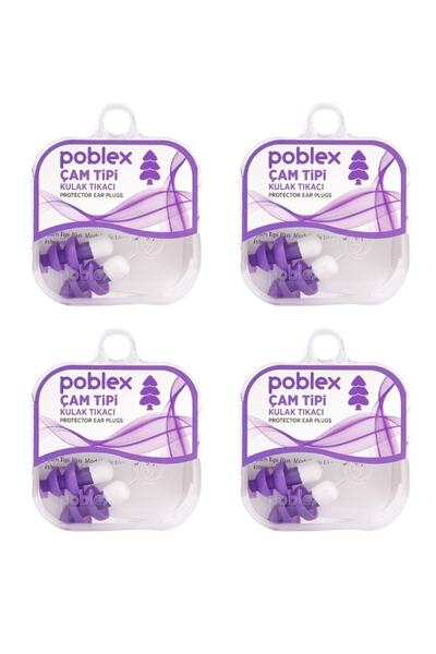 Poblex Pine Type Earplugs - Large Size 4 Boxes