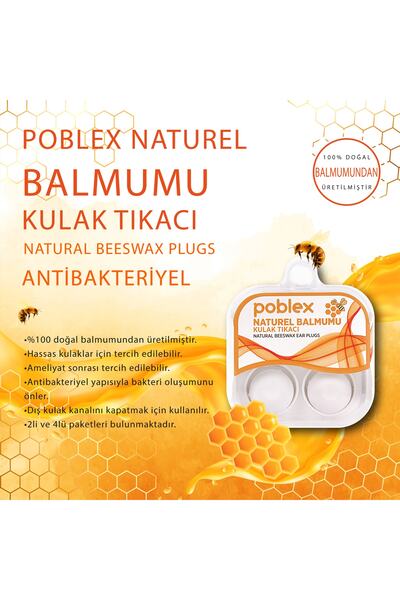 Poblex Wax Earplugs 4 Pieces - 3 Boxes