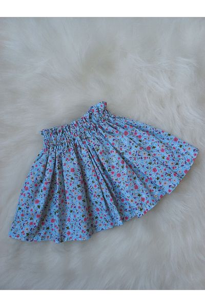 Eylülce Butik Светлосиня пола с флорален мотив