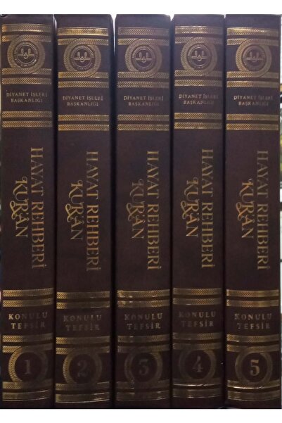 Diyanet İşleri Başkanlığı Hayat Rehberi Kuran Konulu Tefsir 5 Cilt Orta Boy 1...
