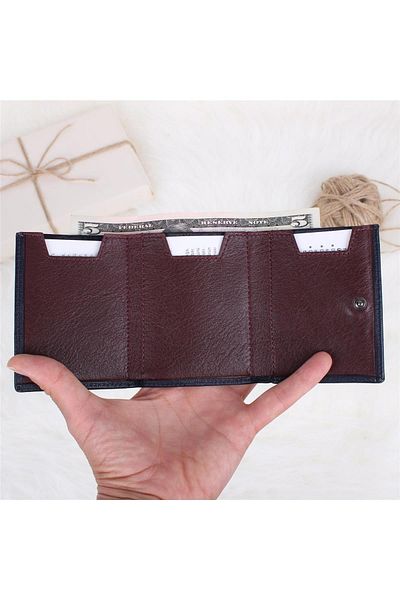 Legend Leather 724 Navy Blue Ανδρική θήκη για κάρτες από γνήσιο δέρμα με θήκη για κέρματα