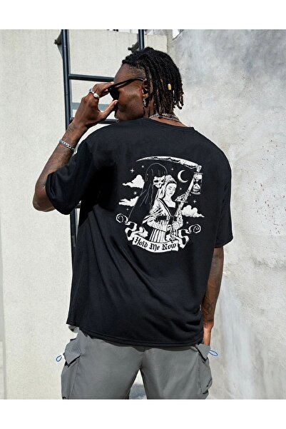 Deocept Tricou oversize cu imprimeu Hold Me pentru bărbați