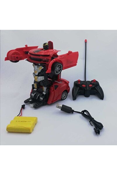 Burnis Toy Uzaktan Kumandalı Robota Dönüşen Şarjlı Camaro Araba