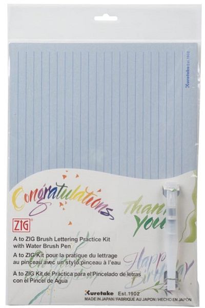Zig Brush Lettering Practice Kit Training Set