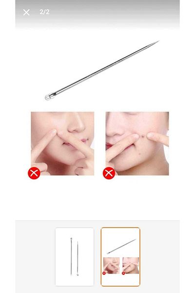 Solingen Elize Elize 2-Piece Metal Comedone - Blackhead Removal Tool - Blackhead Forceps