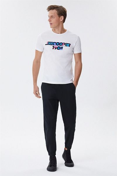Lee Cooper Ανδρικό μπλουζάκι με λαιμόκοψη Burns Λευκό