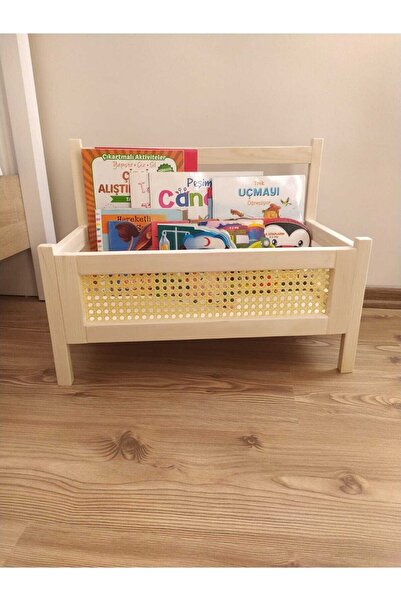 glb decor wood hand made Bank Kitaplık Hazeran Doğal Ahşap Dergilik Kitaplık