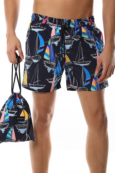 Whitefin شورت سباحة للرجال من Yachtıng
